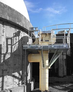 WesTech Extreme Duty Sludge Mixer at Cortland New York wastewater treatment plant 纽约Cortland污水处理厂的WesTech极限负荷污泥混合器