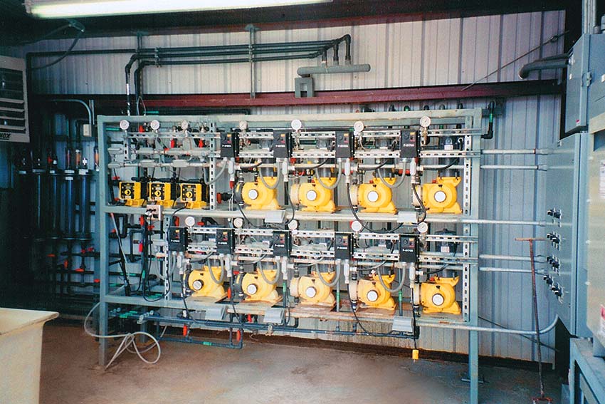 在水处理厂化学饲料