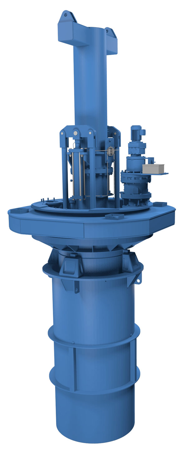 带升降单元渲染的罐笼驱动器